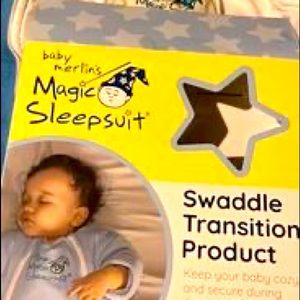 Baby Merlin’s Magic Sleepsuit swaddle transition